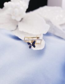 Double Row Butterfly Ring