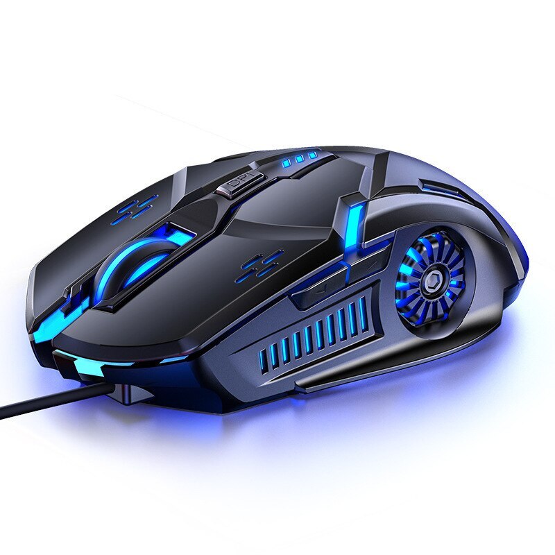 black wired gaming mouse